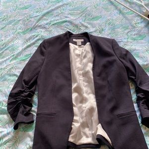 Blue and white blazer